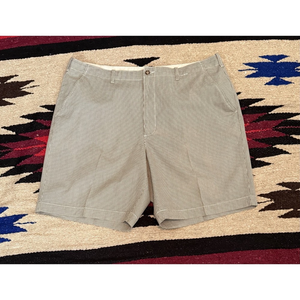 Brooks Sport Men's 40x8 Seersucker Cotton Chino Flat Front Short Preppy - Picture 2 of 9